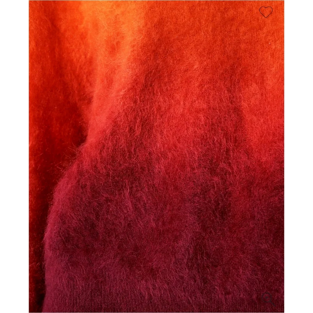 J.Crew Dip-Dyed Brushed Cashmere Crewneck Sweater - Picture 7 of 12